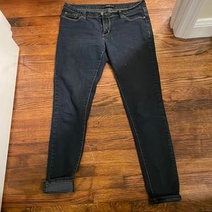 Red Blue Demin copped jeans. Size 7.